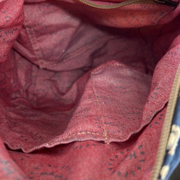 ⭐️Myra Bag crossbody messenger purse floral blue pink furl flap pocket leather - Picture 5 of 10